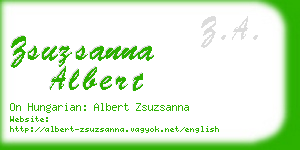 zsuzsanna albert business card